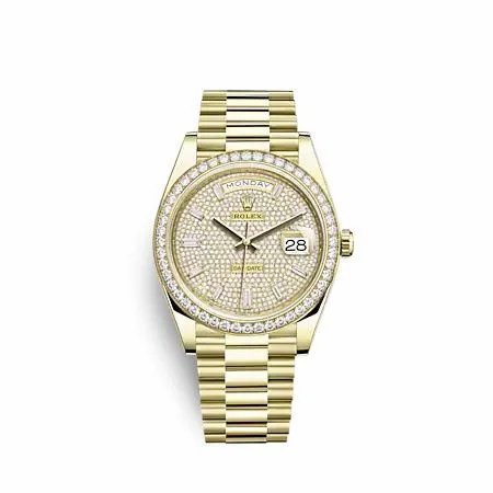 Rolex Day-Date 40 Yellow Gold - Diamond / Paved - Baguette 228348RBR-0037 (M228348RBR-0037)